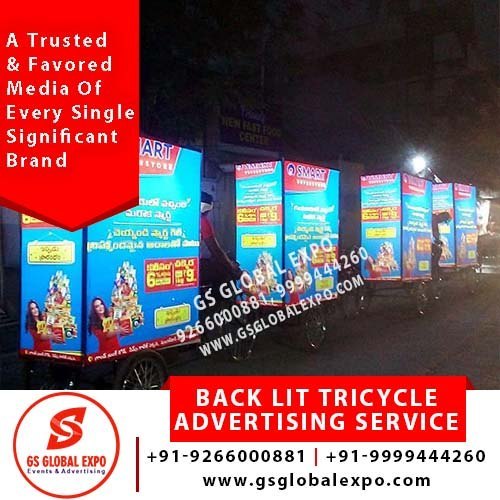 Back Lit Tricycle Advertising Service