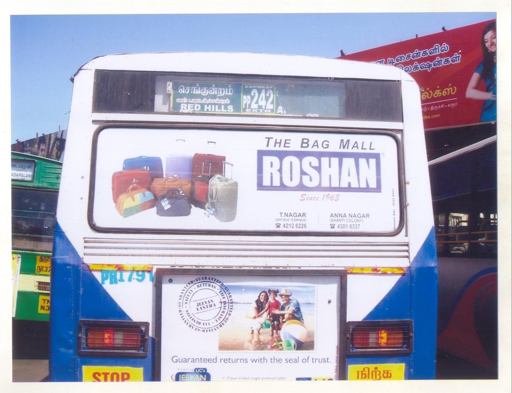 Flex Banner Outdoor Bus Back Panel Advertising Service, in South India