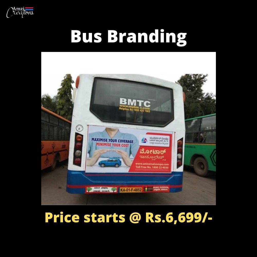 Flex Bus Back Branding Service, Mode Of Advertisement: Offline, 4feet