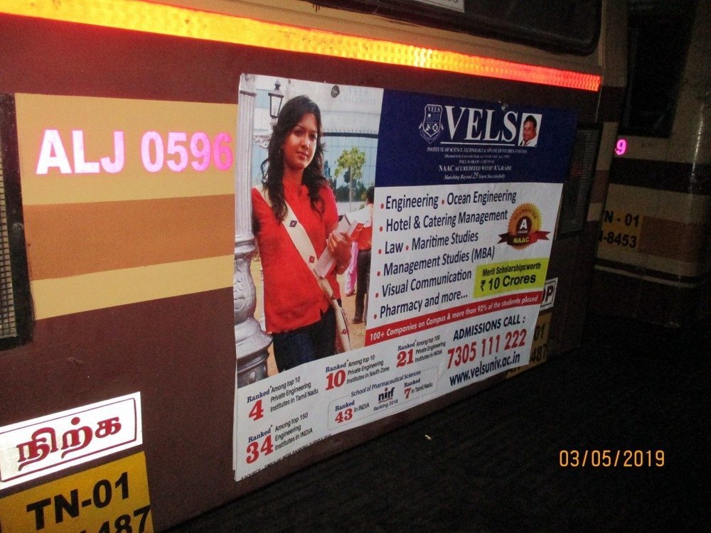 Outdoor Bus back Advertisement Chennai