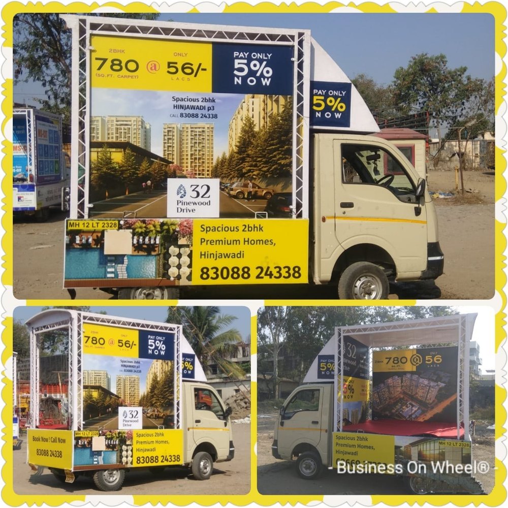 Outdoor Banner Mobile Van Advertisement Service, For Display Advertising, in Pan India