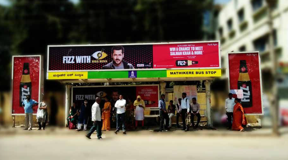 Mild Steel Outdoor Bus Shelter Branding Service, in Bangalore