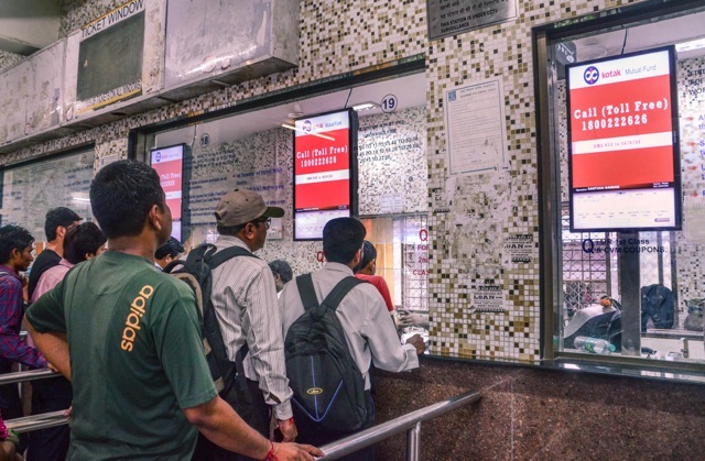 30 Days Flex Mumbai Local Station Ticket Counter LED Screen Advertising, in Pan India