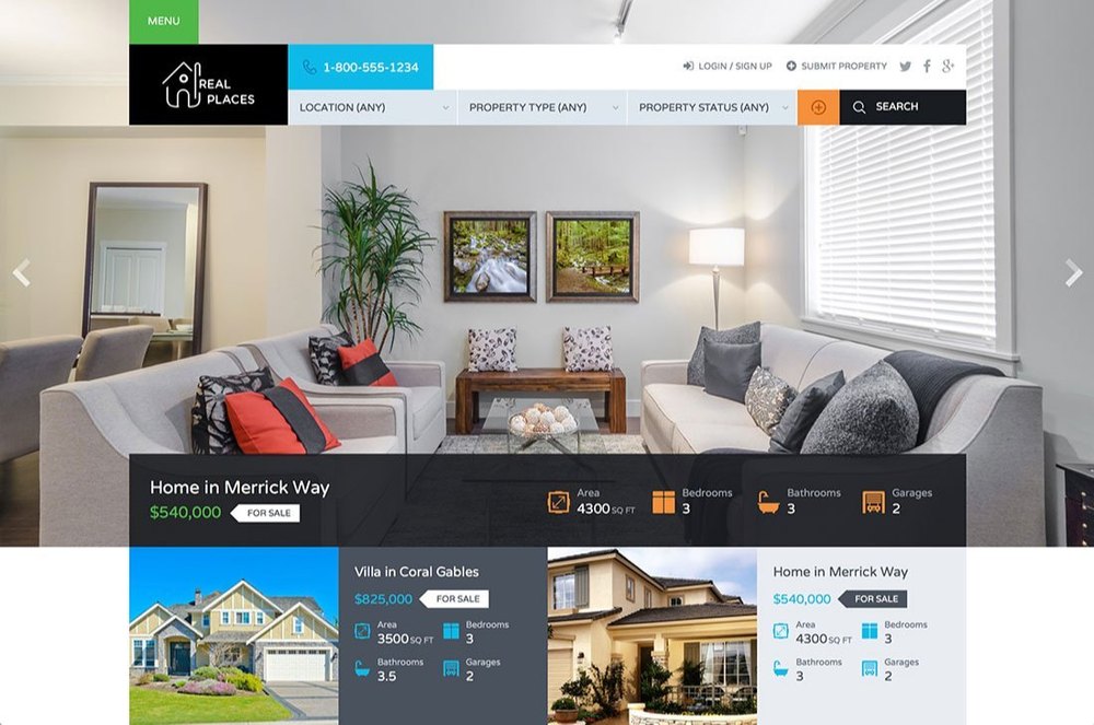 Real Estate Listing Directory Website Service