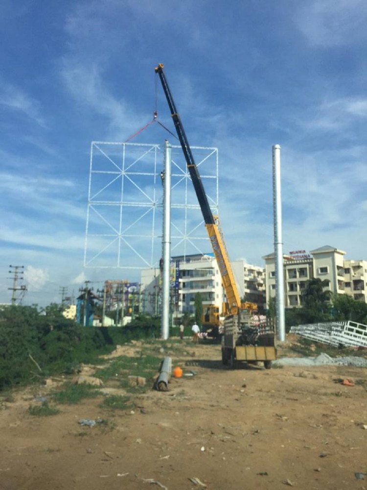 Customized Unipole Hoarding Installation