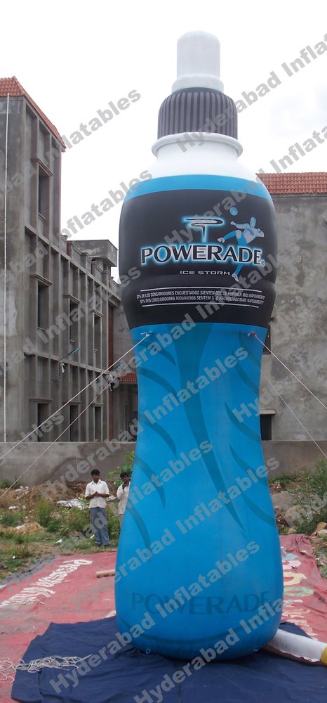 420 Digital Printing Power Bottle Shape Inflatables, For Promtional, Size: 10