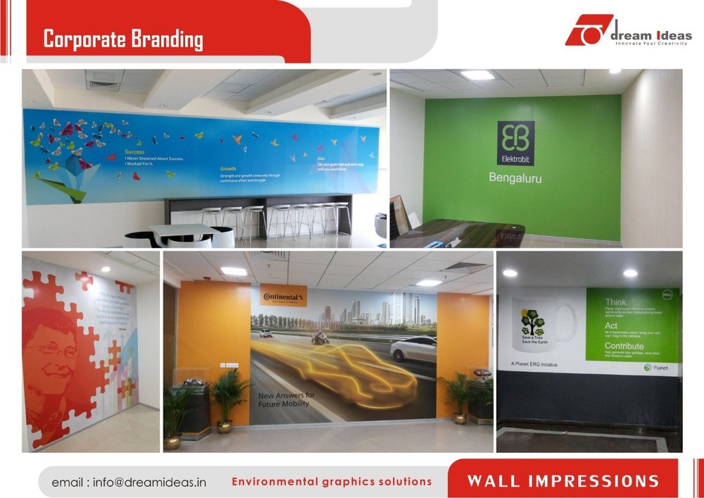Vinyl Corporate Wall Branding, Size/Dimension: 48, 54, Pan India