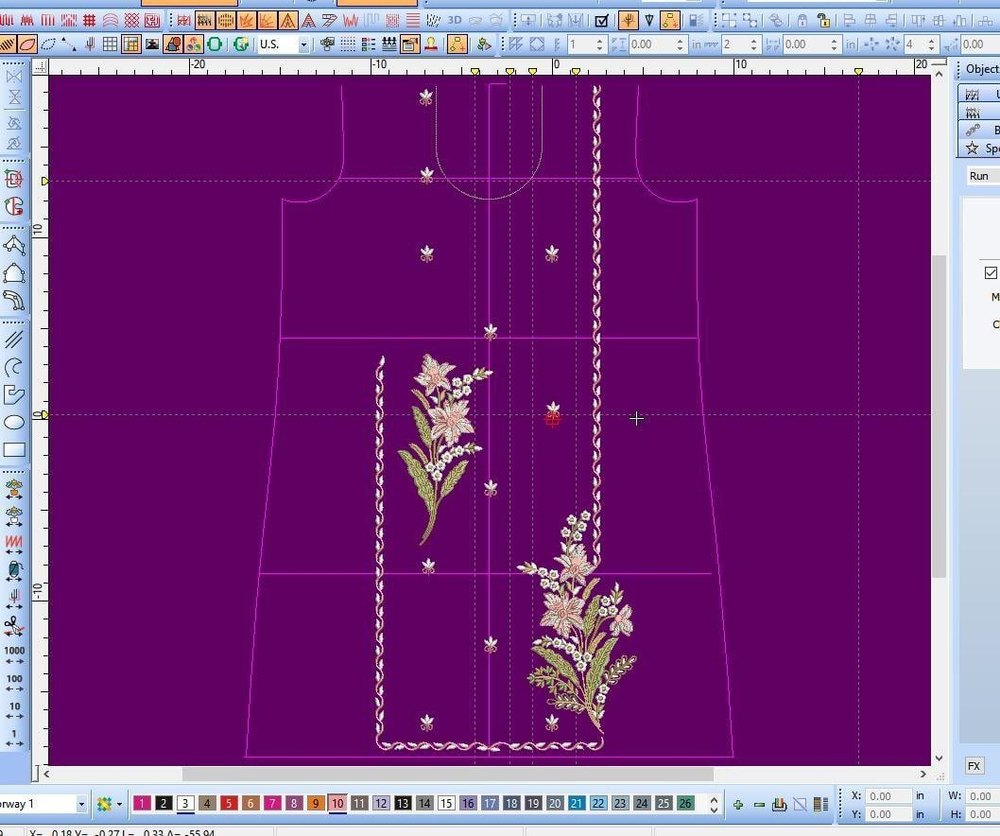 High Level Machine Wilcom Embroidery Software Digitizing Service, For Garments