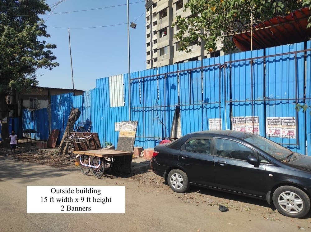Compound Banner Flex Frame Builder Infra Site Branding, Pan India