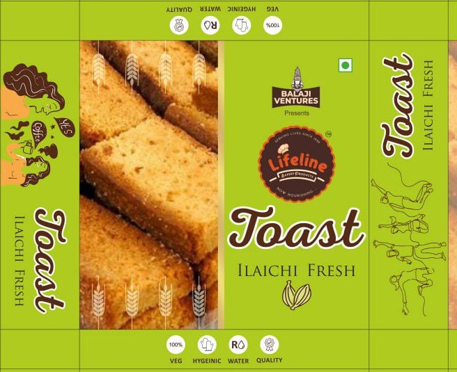 LifeLine Premium Rusk Toast, 200gm, 100% Vegetarian