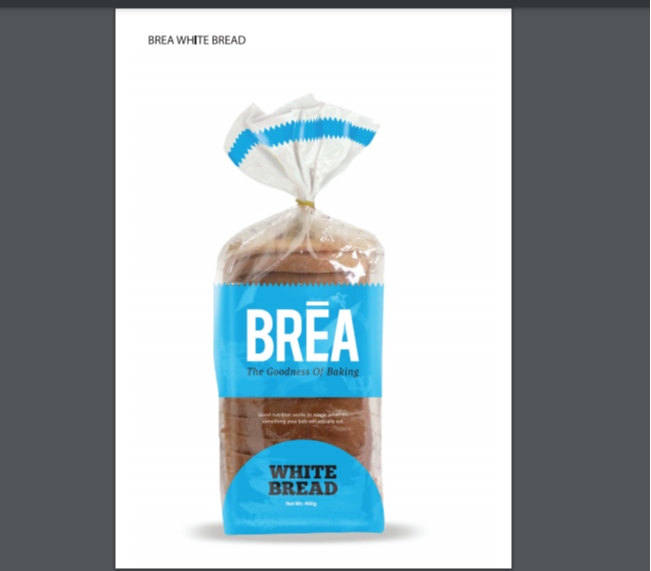 400gm Brea White Breads, Packaging Type: Packet