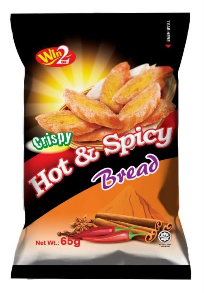 Win 2 Crispy Hot Spicy Bread, For Bakery, Packaging Size: 65Gram