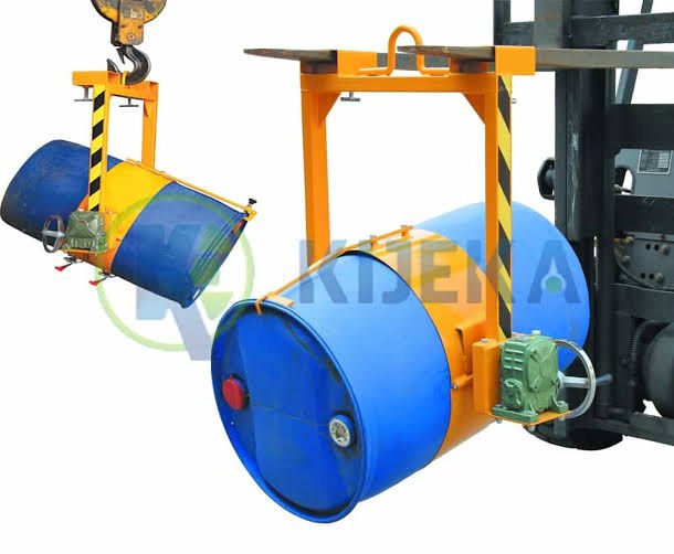 Battery Powered Fork Lift / Crane Mounted Drum Rotator