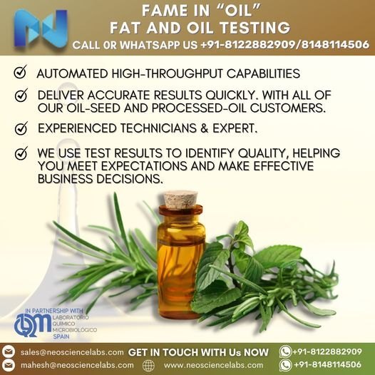 Chennai FAME in oil - Fat and Oil testing