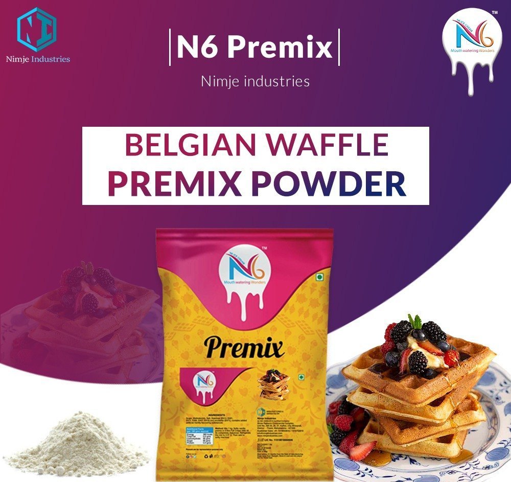 Vanilla N6 Belgian Waffle Premix Powder, Packaging Size: 1 kg, Packaging Type: Packet