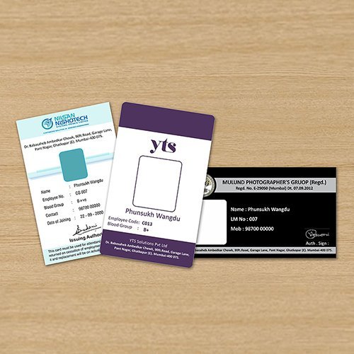 Rectangular Printed I Card, 100