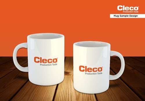 C-shape Logo CoffeMug Printing, For Branding, Size: 130 Mm