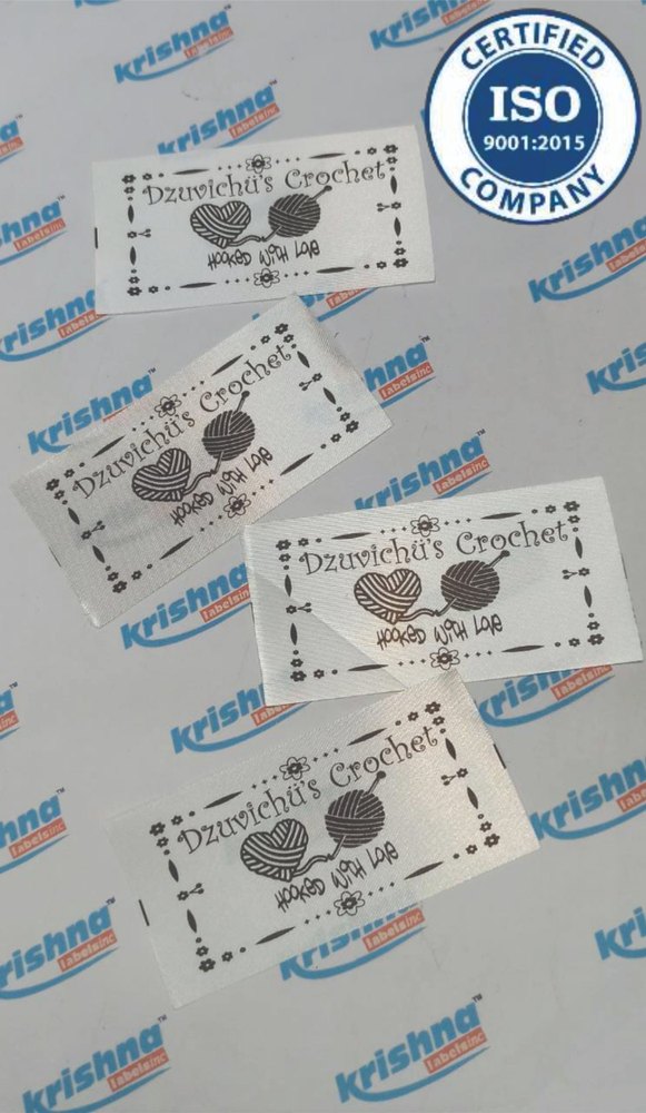 Black Cotton Cloth Label Printing Online, For Garments, Packaging Type: Packet