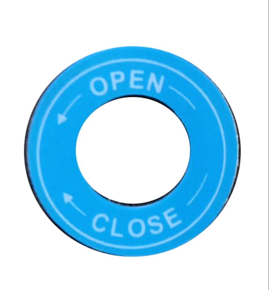 Blue Self Adhesive Plastic Sticker Printing, Size: 40 mm
