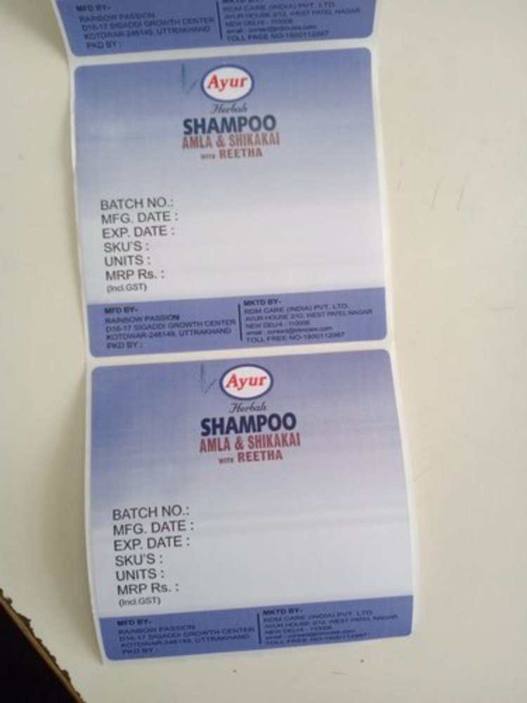 Self Adhesive PVC Labels Stickers Printing Service, For Advertise, in Pan India