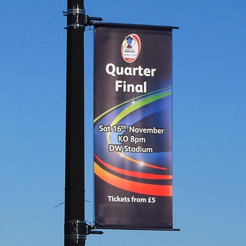 White fabric Banner Media Printing Service