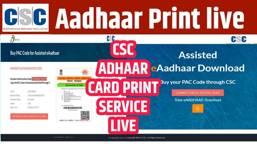 Color Paper Aadhar Card Printing Service, in Pan India