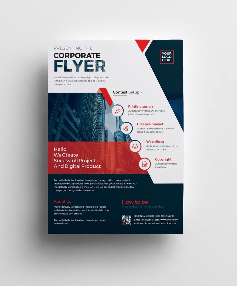 Multicolor Corporate Flyers Printing Service, Location: Chennai