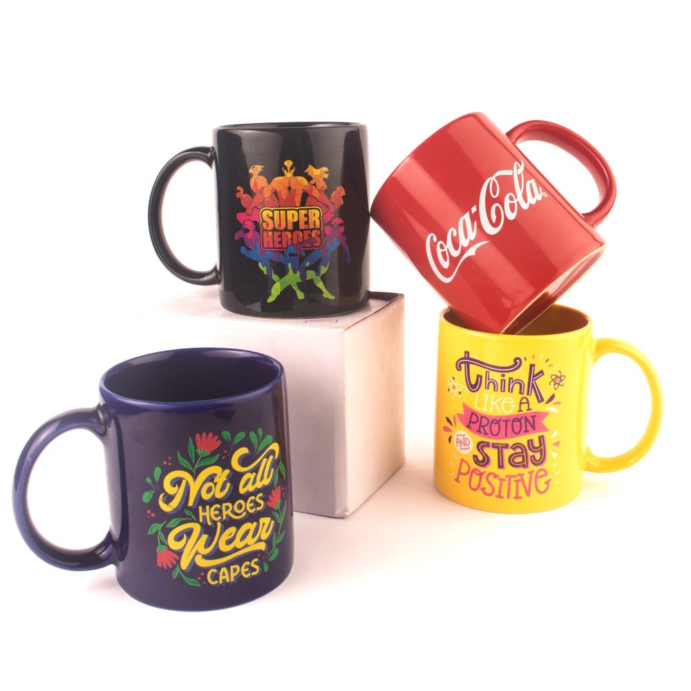 Logo Ceramic Coffee Mug Printing Service, in Mumbai, For Promotion