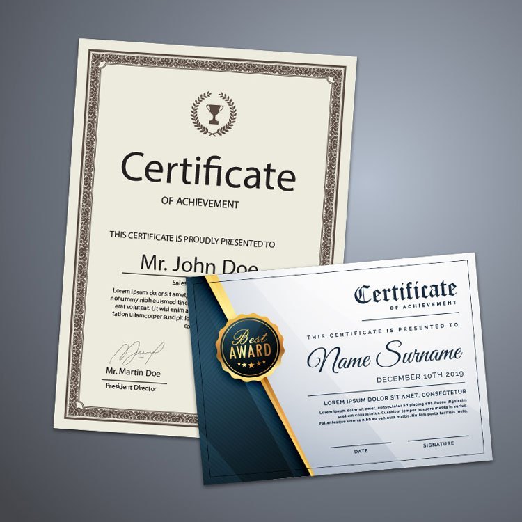 Digital Print 1-2 Days Dealer Certificate Printing Services, in Pan India, Dimension / Size: A4