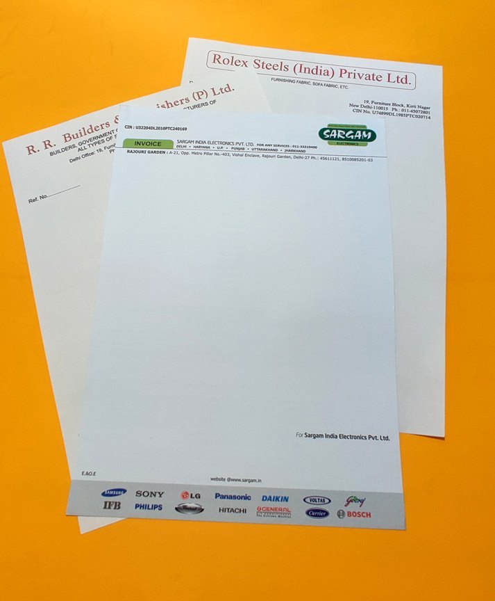 Rectangular Paper Letterhead Printing Service in Pan India