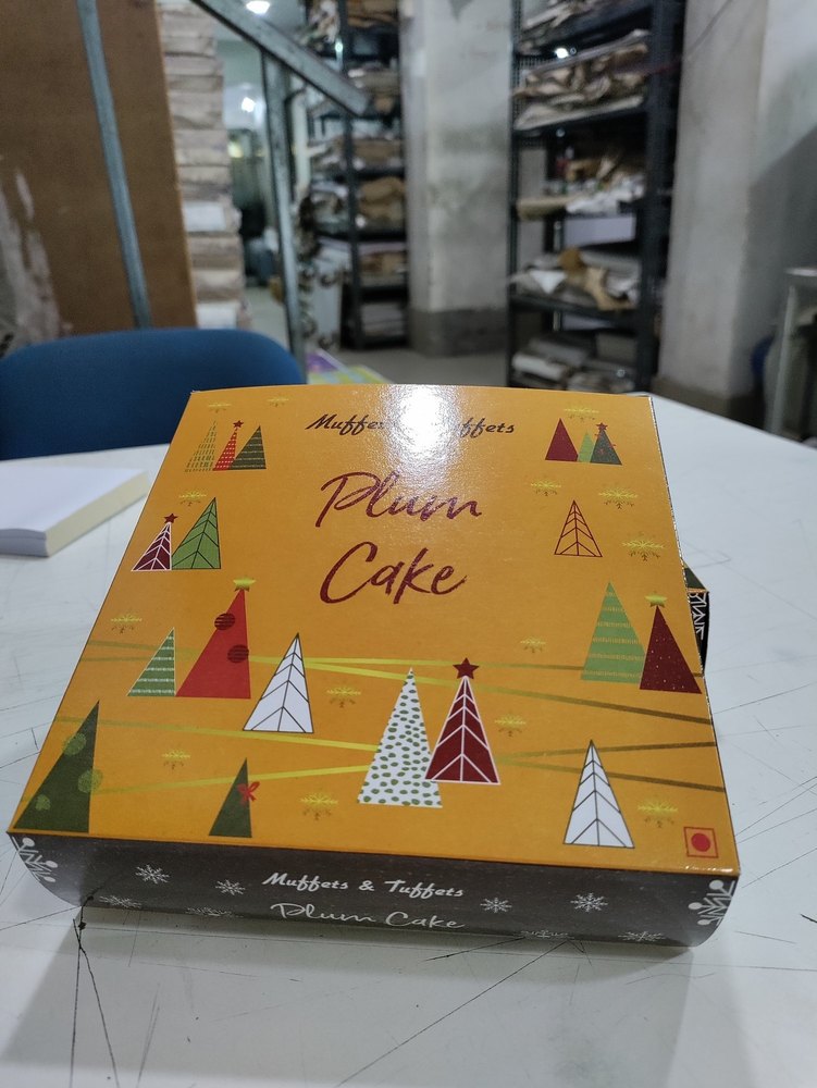 Lithography/Offset Christmas Plum Cake Box Printing