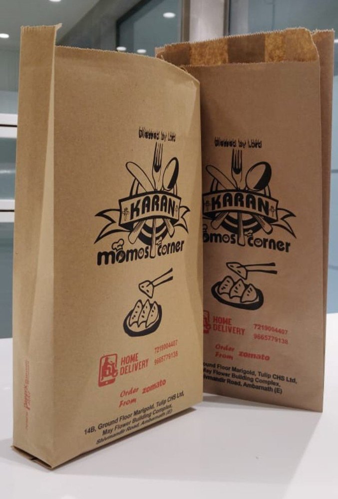 Brown paper Square bottom without 2 colour print, in Hyderabad, Digital