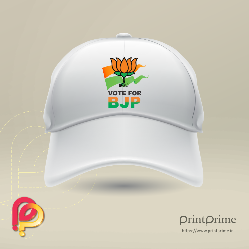 Plain Cotton BJP Cap Printing