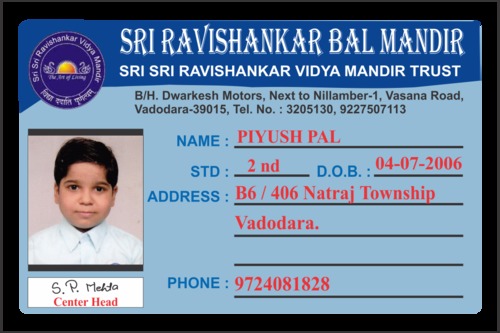 Digital PVC School ID Card Printing Service in Tamil Nadu
