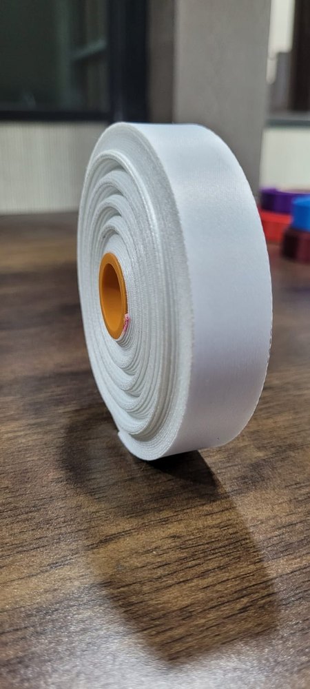 Plain 20mm White Satin Roll