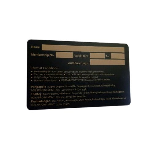PVC Membership Card Printing Services