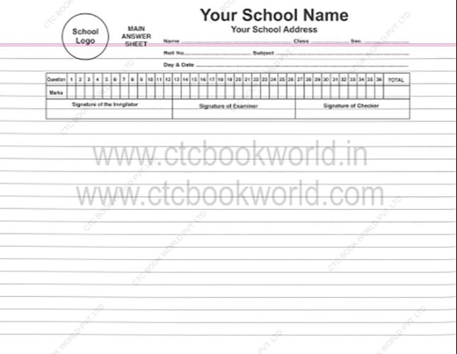Hindi Answer Sheet, Packaging Size: Multiple
