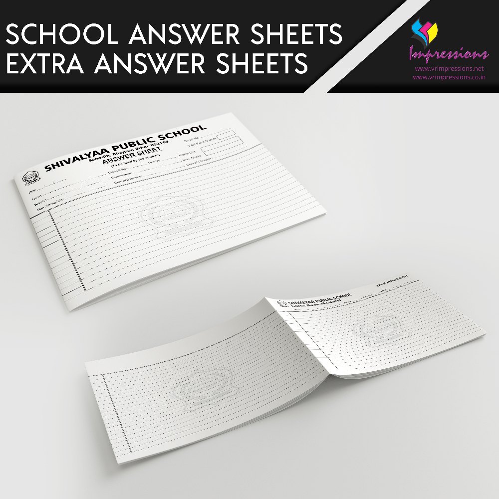 White Paper School Answer Sheets Printing Services, Location: Pan India, Size: Regular Answersheet Size
