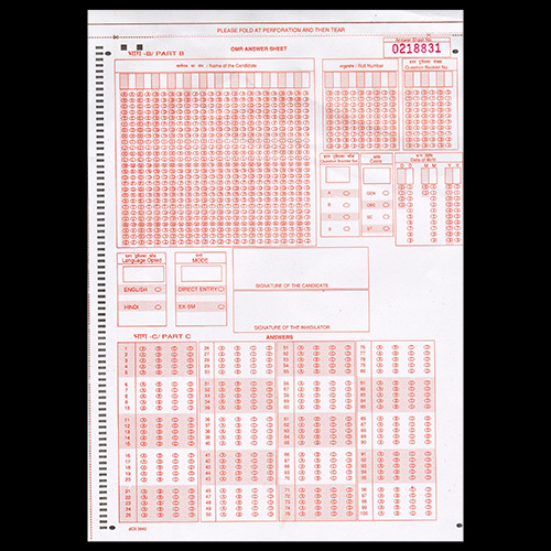 OMR Answer Sheets Printing Services