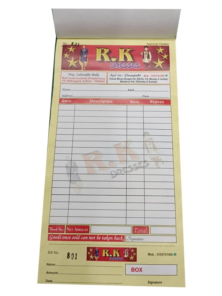 Paper Bill Book Printing Service, in Pan India