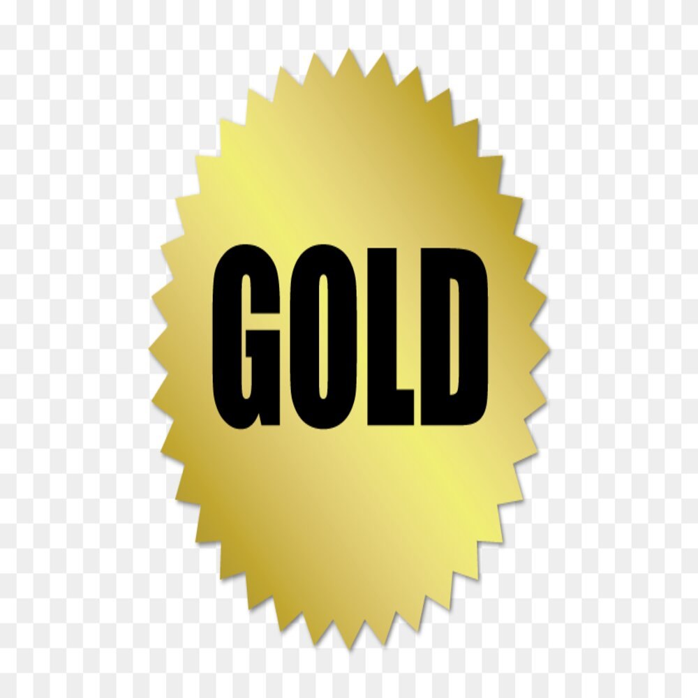 Standerd Custom mized Gold Foil Sticker Printing