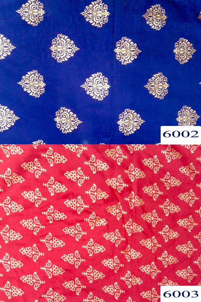 Gold (Fast Color) Booti Print Rayon Gold Printed Fabric, Use: For Making Kurti
