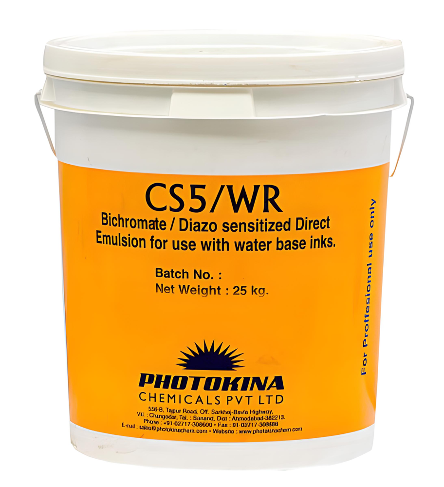 CS5 WR Bichromate Based Emulsion, Liquid, Packaging Size: 25Kg