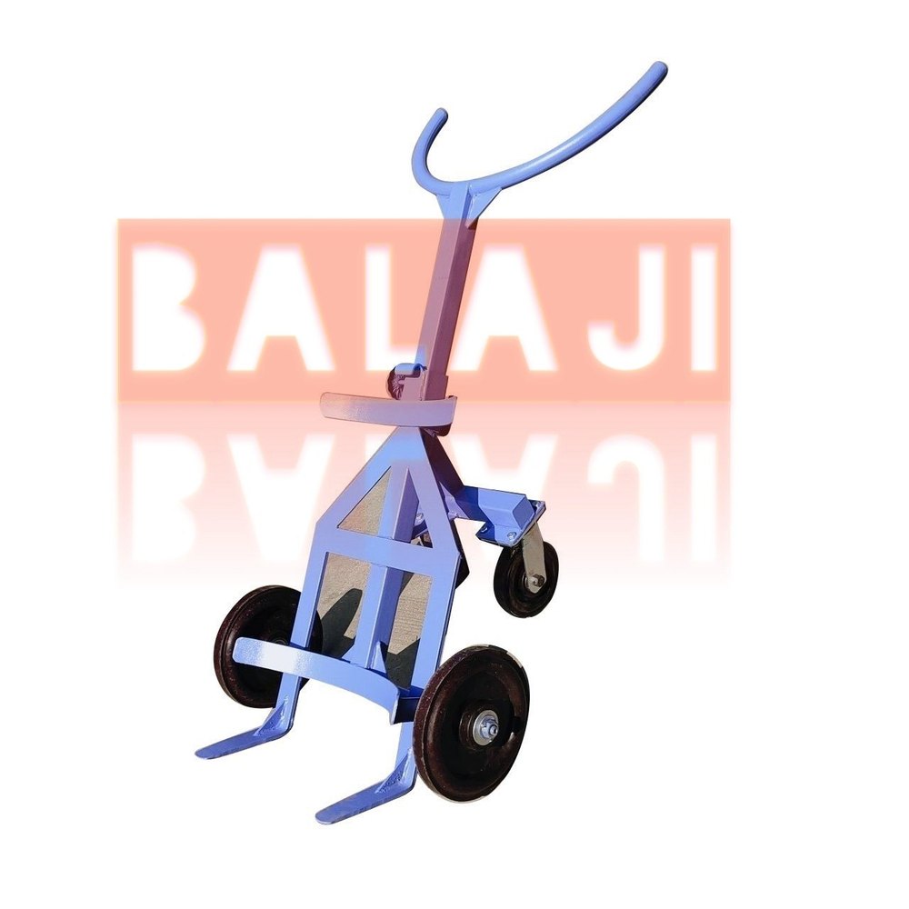 Balaji Mild Steel MS Four Wheel Drum Lifter Trolley, No Of Wheels: 3, Loading Capacity: 200-400 kg