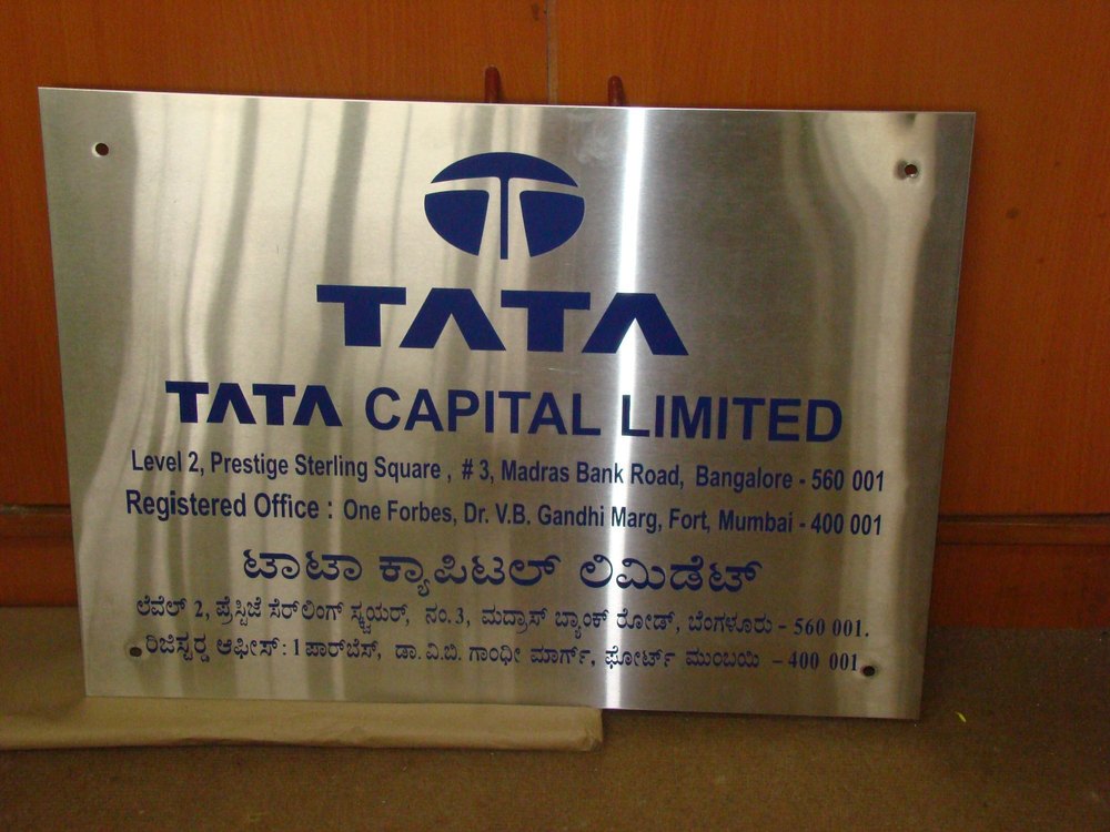 Steel Name Plate Printing Service
