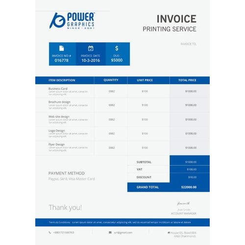 Invoice Printing Service, in Local Area