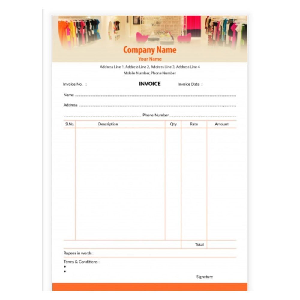 Paper Invoice Book Printing Service, Digital