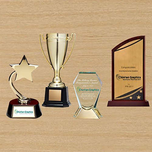 White Acrylic Trophy Printing Services, Location: Mumbai