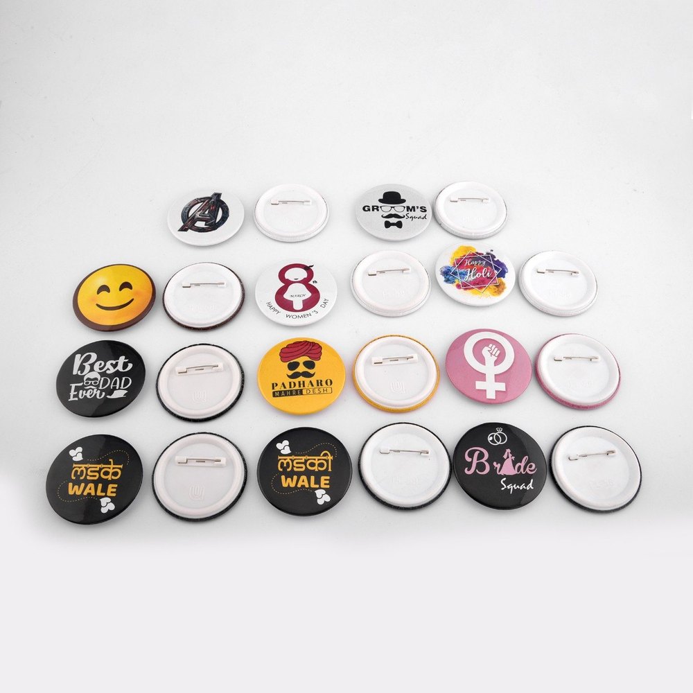 Multicolor plastic Custom Round Badge Printing Services, Size: 58mm