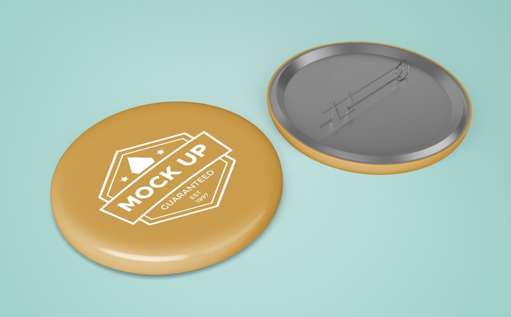 Button Badge, For Promotional, Size: 38/58 MM